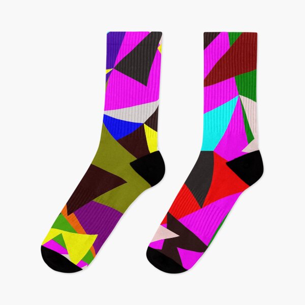 Item preview, Mystique Multi Color Fashionable Polygon Geometrical Shapes Black designed and sold by LargeShop.