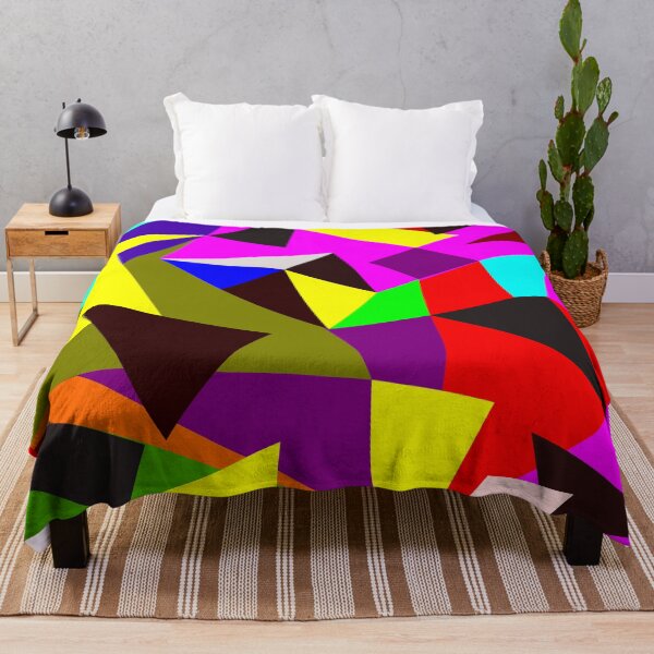 Item preview, Mystique Multi Color Fashionable Polygon Geometrical Shapes Black designed and sold by LargeShop.
