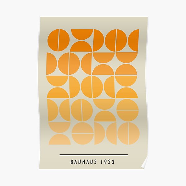 Orange Bauhaus Poster