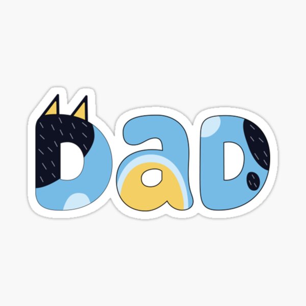 Mum (chilli) and Dad (Bandit) Bingo And Bluey Car Stickers