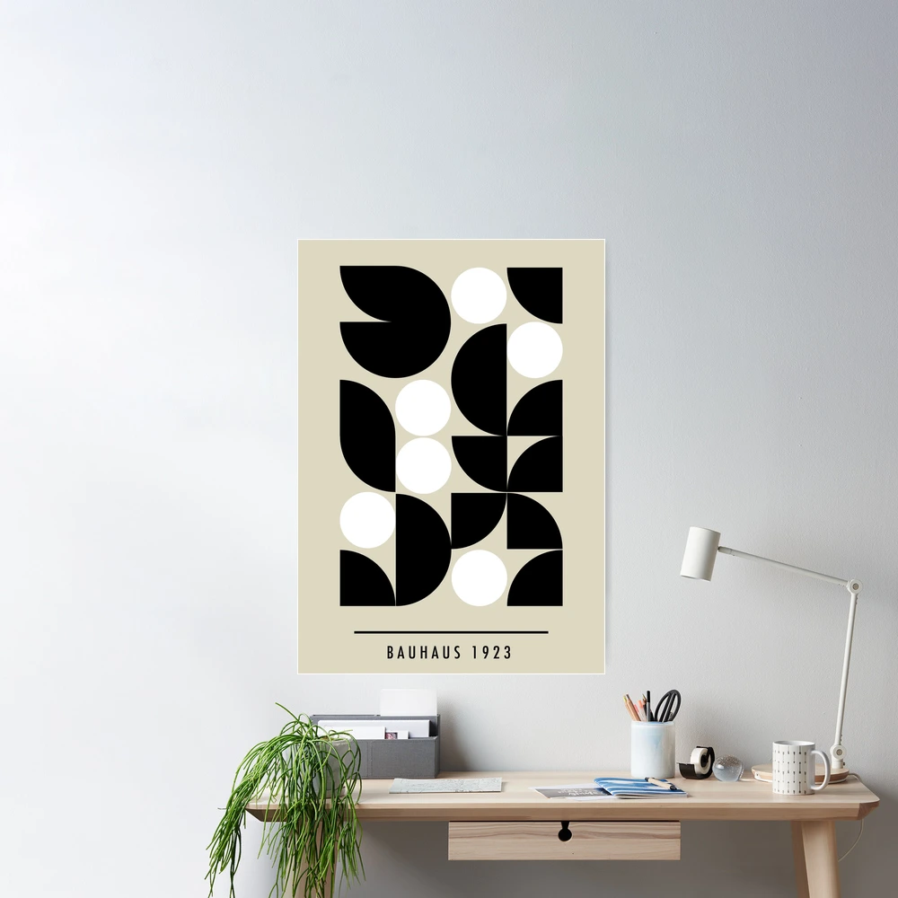 Black And White Geometric Bauhaus Poster Set – Fizzy Art