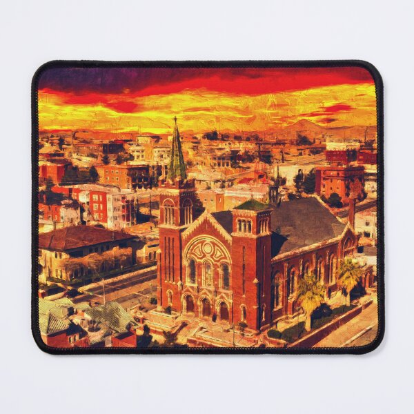 Item preview, Saint Patrick Cathedral in El Paso, Texas - digital painting designed and sold by NickoPrints.