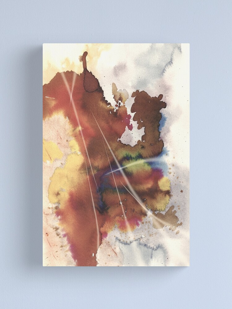 Alternate view of Floating in Air, Abstract Brown Canvas Print