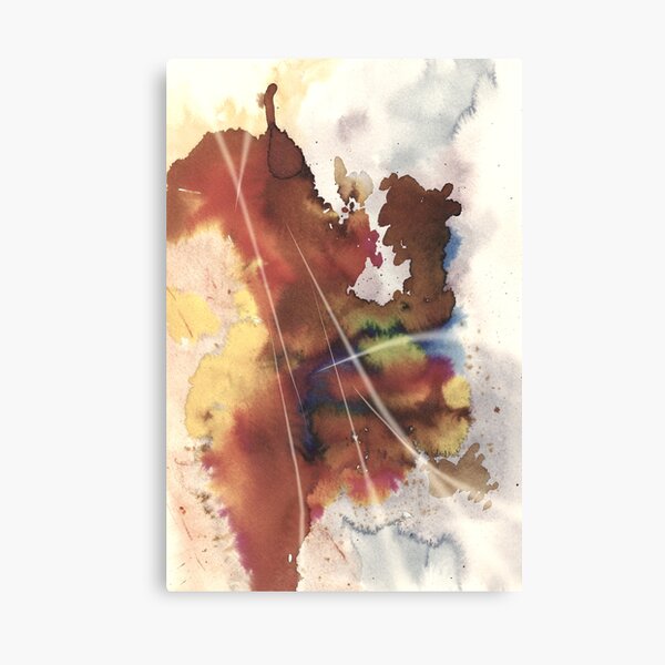 Floating in Air, Abstract Brown Canvas Print