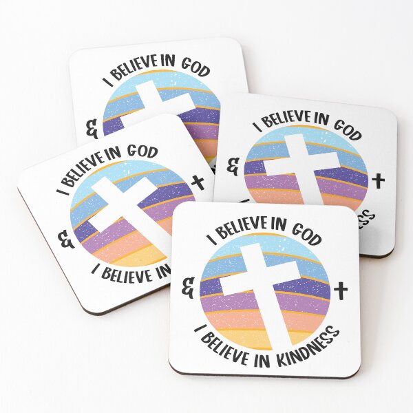 Item preview, I Believe In God & I Believe In Kindness Colourful Cross Sunset designed and sold by Mrspink16.