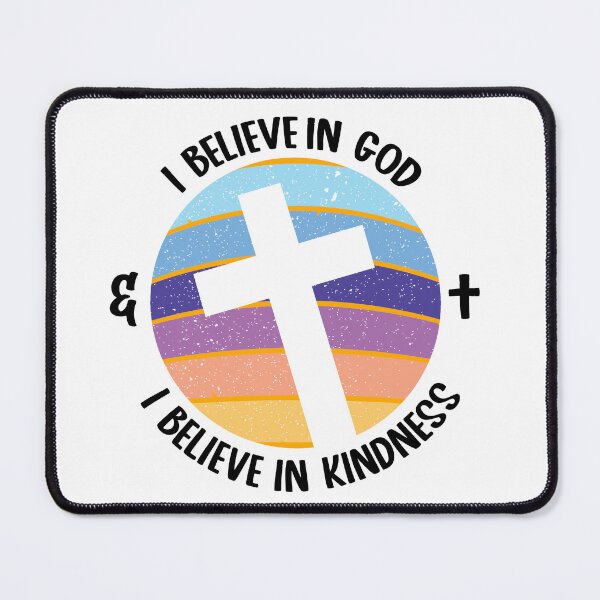 Item preview, I Believe In God & I Believe In Kindness Colourful Cross Sunset designed and sold by Mrspink16.