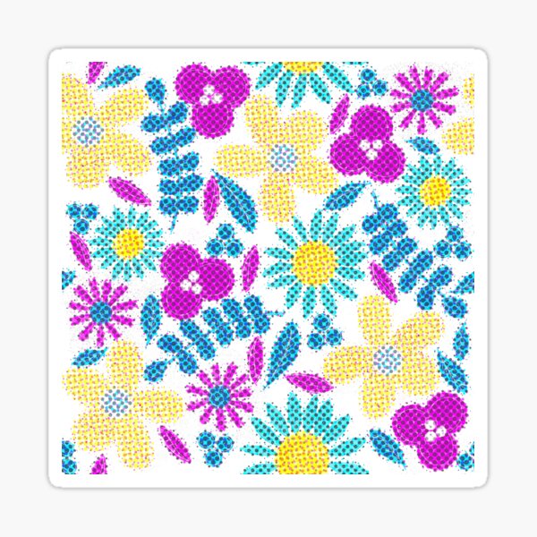 Just pixeling you flowers Sticker