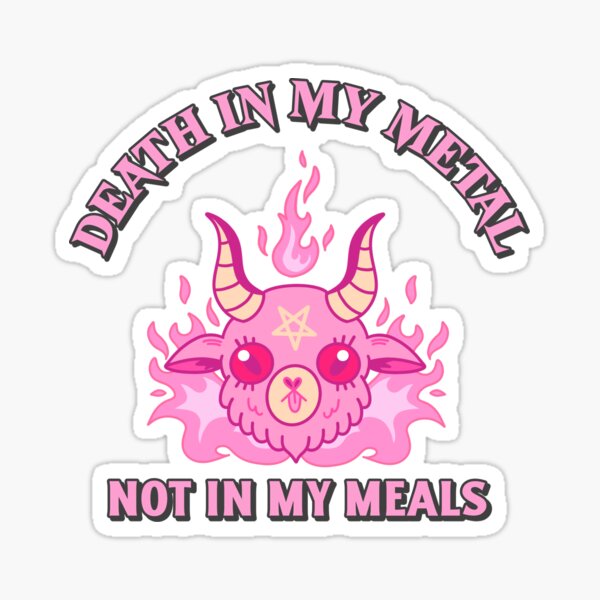 Item preview, Death In My Metal Not In My Meals - Vegan Metalhead designed and sold by SwordsAndCharms.