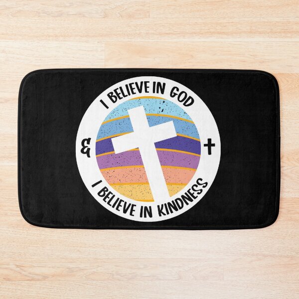 Item preview, I Believe In God & I Believe In Kindness Colourful Cross Sunset designed and sold by Mrspink16.