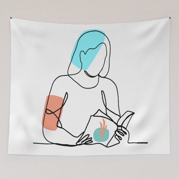 Item preview, Beautiful Abstract Women Reading Book Art designed and sold by virillanissa.