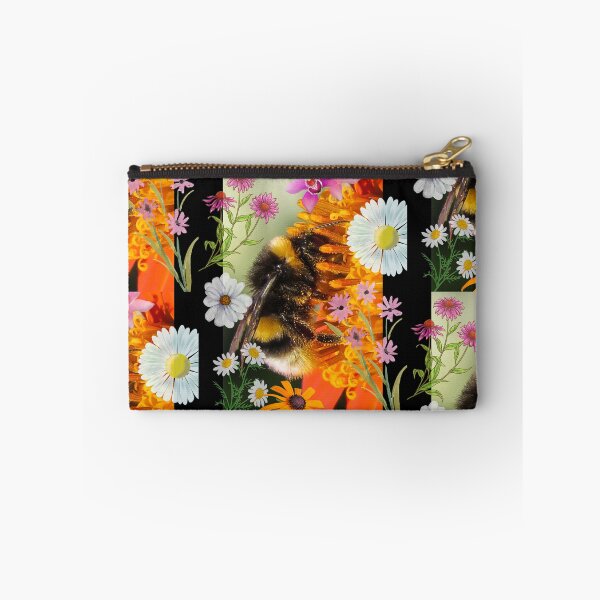 Item preview,  Bright Colorful Bumblebee With Flowers Digital Collage Design designed and sold by EarthArtDesigns.