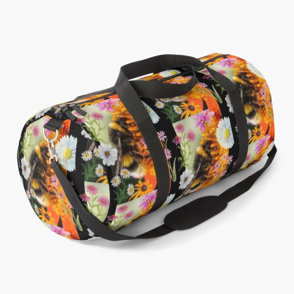 Item preview, Bright Colorful Bumblebee With Flowers Digital Collage Design designed and sold by EarthArtDesigns.