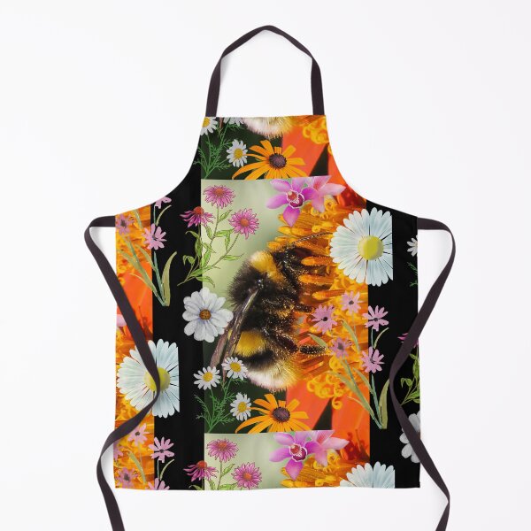 Item preview, Bright Colorful Bumblebee With Flowers Digital Collage Design designed and sold by EarthArtDesigns.