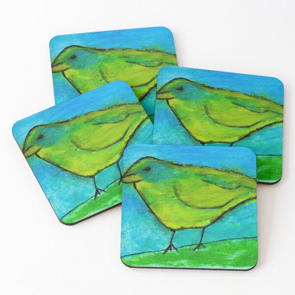 Item preview, Acrylic painting of Green Bird designed and sold by jklune.