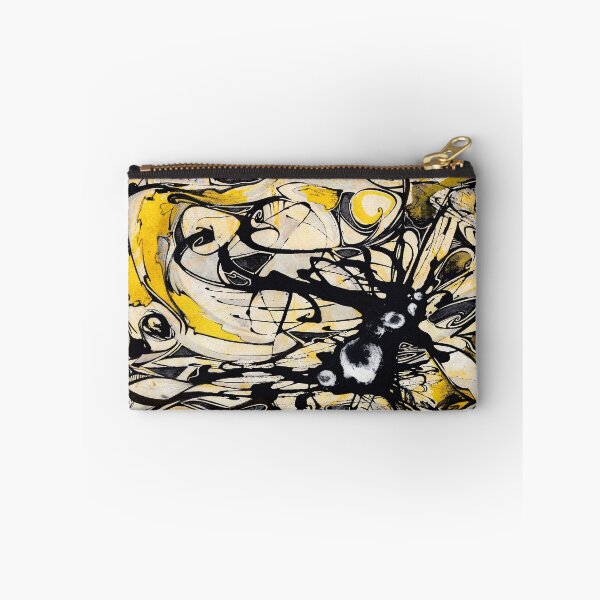 Aperçu de l'œuvre Noir et jaune (Composition abstraite) créée et vendue par inkymoods.