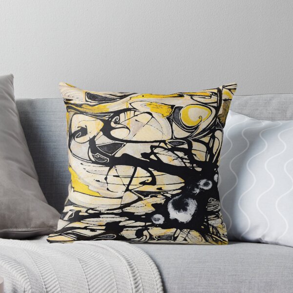 Item preview, Black and Yellow (Abstract Composition) designed and sold by inkymoods.