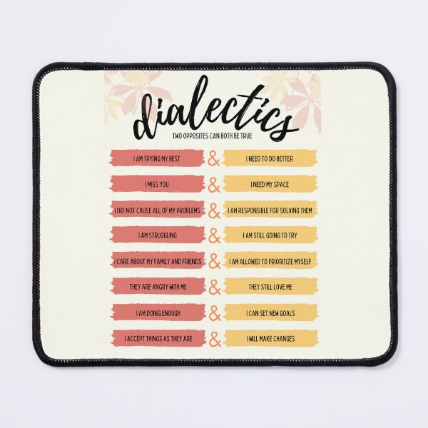 Item preview, Dialectics - Dialectical Behavior Therapy (DBT) - Mental Health Matters designed and sold by Radical Therapy Prints.