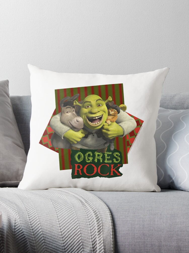 The Shrek Family Throw Pillow, Shrek Fiona _amp_ Shrek Get Ogre It Throw  Pillow