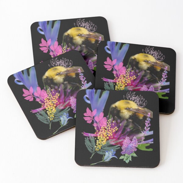 Item preview,  Bumblebee With Purple Flowers Digital Collage Design designed and sold by EarthArtDesigns.
