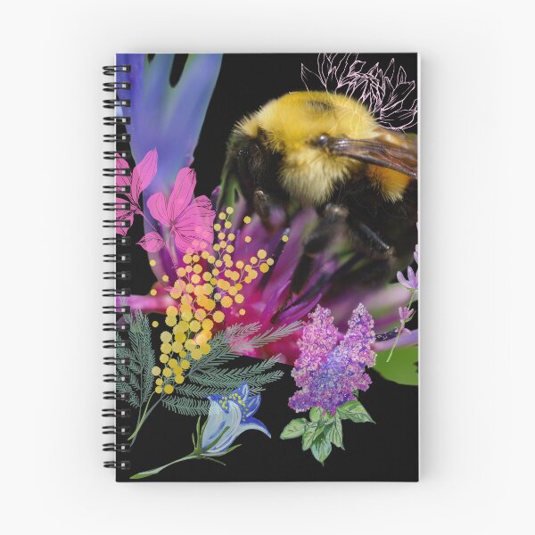 Item preview,  Bumblebee With Purple Flowers Digital Collage Design designed and sold by EarthArtDesigns.
