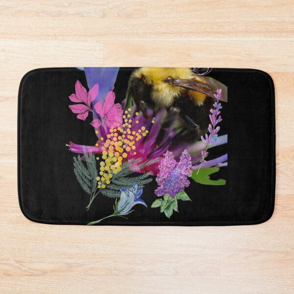 Item preview,  Bumblebee With Purple Flowers Digital Collage Design designed and sold by EarthArtDesigns.