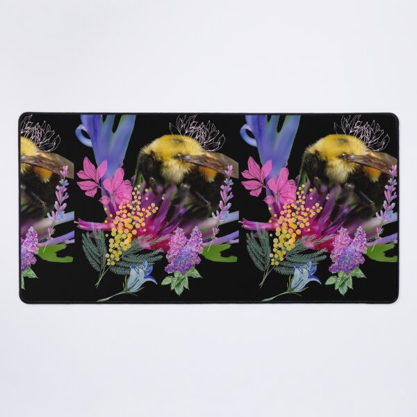 Item preview, Bumblebee With Purple Flowers Digital Collage Design designed and sold by EarthArtDesigns.