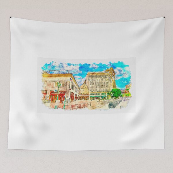 Item preview, Plaza Theatre in El Paso, Texas - pen sketch and watercolor designed and sold by NickoPrints.