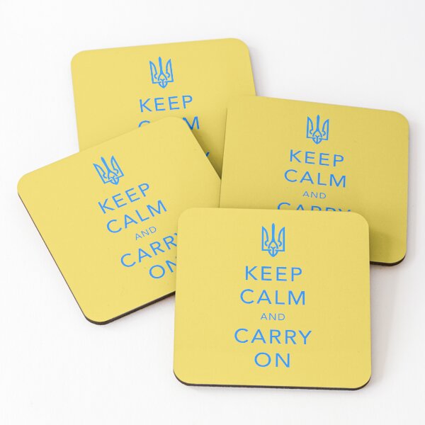 Item preview, Keep calm and carry on. Support Ukraine. designed and sold by BeRudeShop.