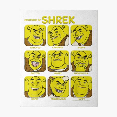 Shrek meme sticker Art Board Print for Sale by kha02