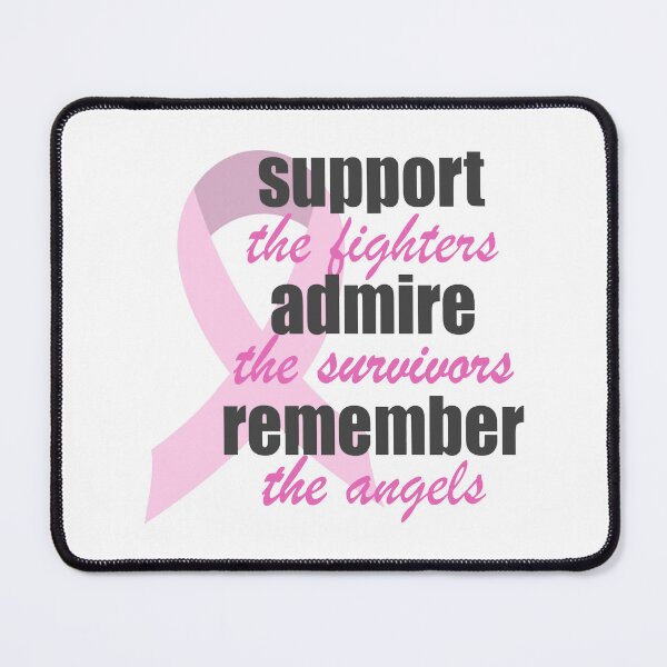 Item preview, Cancer Awareness Pink Ribbon Support Admire Remember Fighter Survivor Angel Text Typography designed and sold by WearWolfDesigns.