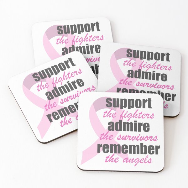 Item preview, Cancer Awareness Pink Ribbon Support Admire Remember Fighter Survivor Angel Text Typography designed and sold by WearWolfDesigns.