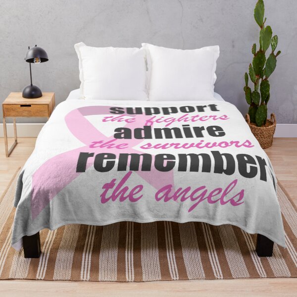 Item preview, Cancer Awareness Pink Ribbon Support Admire Remember Fighter Survivor Angel Text Typography designed and sold by WearWolfDesigns.