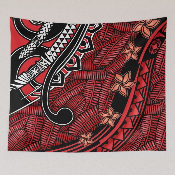 Item preview, Samoan - Polynesian - Hawaiian Tribal Red Sunset Artboard 2041 designed and sold by sunnthreads.