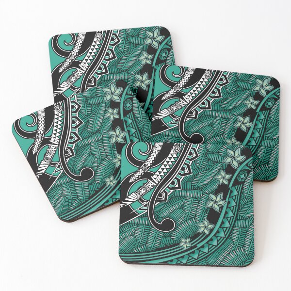 Item preview, Samoan - Polynesian - Hawaiian Tribal Emerald Ocean Artboard 2042 designed and sold by sunnthreads.