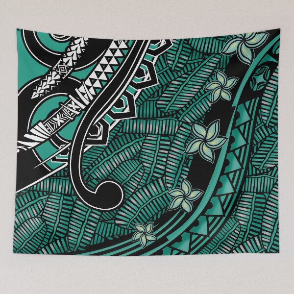 Item preview, Samoan - Polynesian - Hawaiian Tribal Emerald Ocean Artboard 2042 designed and sold by sunnthreads.