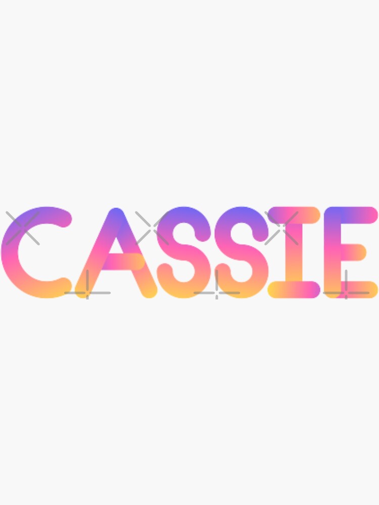 Cassie Name Colorful Gradient Sticker By Afscreations Redbubble 