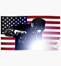 Schweißen: Schweißer & amerikanische Flagge Poster