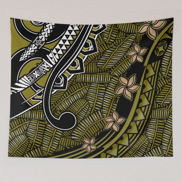 Item preview, Samoan - Polynesian - Hawaiian Golden Olive Tribal Artboard 2043 designed and sold by sunnthreads.