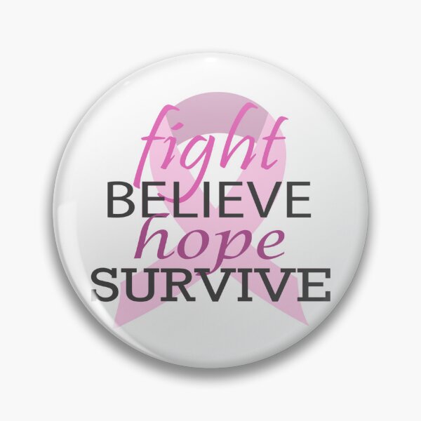 Item preview, Cancer Awareness Pink Ribbon Fight Believe Hope Survive Text Typography designed and sold by WearWolfDesigns.