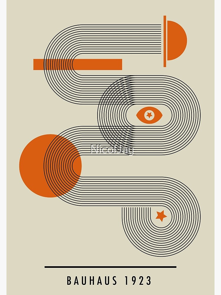 Disover Bauhaus Composition Premium Matte Vertical Poster