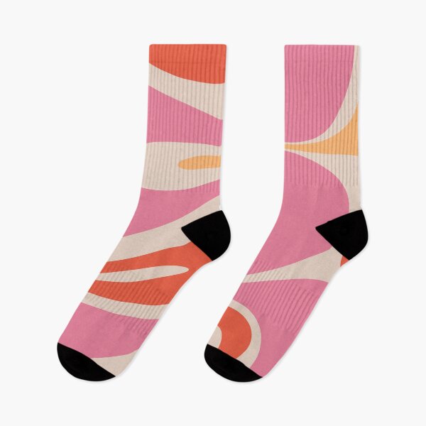 Item preview, Mellow Flow Retro 60s 70s Abstract Pattern Pink Orange designed and sold by kierkegaard.