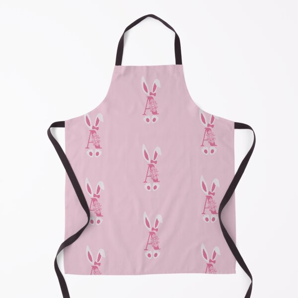 Item preview, A Letter Floral Monogram Initial Pink Bunny Easter designed and sold by SpringMoonPress.