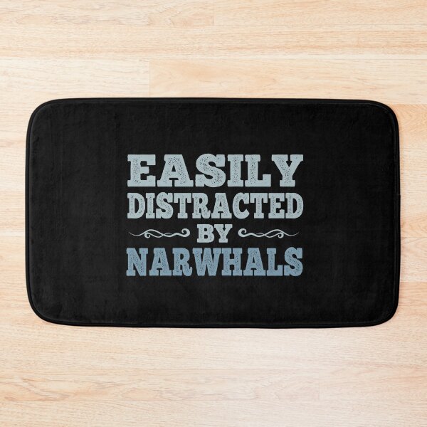 Item preview, Easily Distracted By Narwhals - Funny designed and sold by Cedroad Shirts.