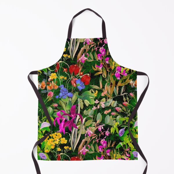 Item preview, Floral blooms and flowers exotic garden, roses and flowers, botanical pattern, flowers illustration, plants pattern, dark green floral designed and sold by ZeinabTaha.