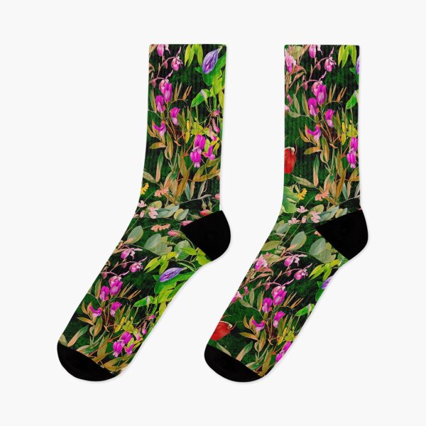 Item preview, Floral blooms and flowers exotic garden, roses and flowers, botanical pattern, flowers illustration, plants pattern, dark green floral designed and sold by ZeinabTaha.