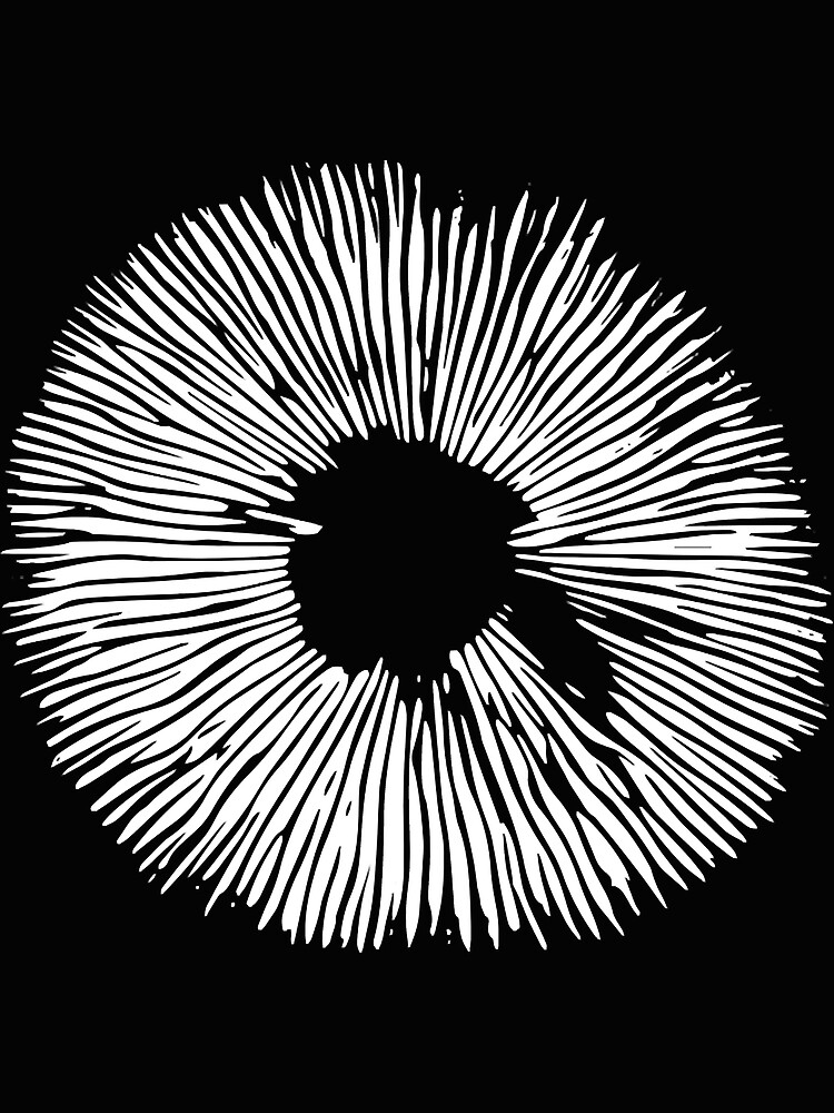 "Mycology on Stencil Mushroom Spore Print black" Poster for Sale by