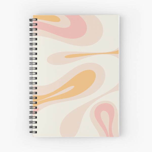 Item preview, Mellow Flow Retro 60s 70s Abstract Pattern Pale Pink and Mustard  designed and sold by kierkegaard.