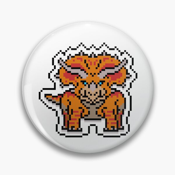 Artikelvorschau, Pixel Triceratops - Blutorange entworfen und verkauft von Smansam.
