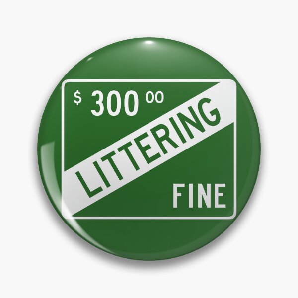 Item preview, Littering Fine designed and sold by GloopTrekker.