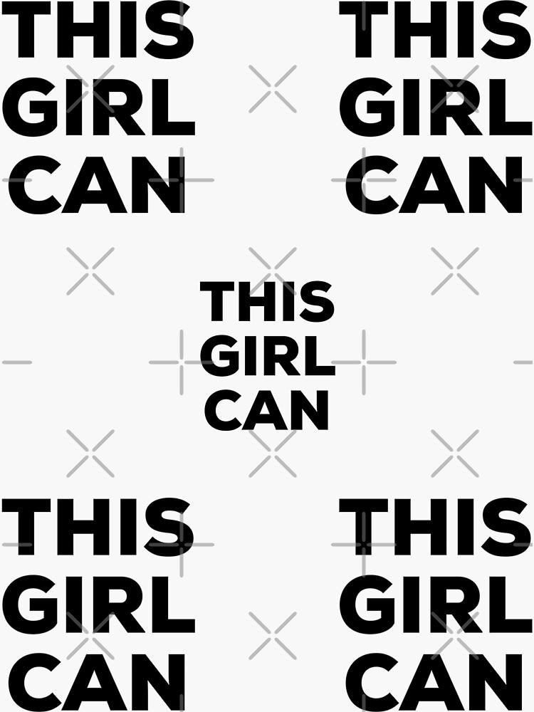 "THIS GIRL CAN " Sticker for Sale by MadEDesigns Redbubble